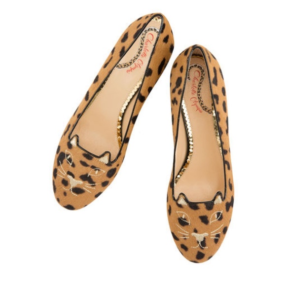 charlotte olympia leopard flats